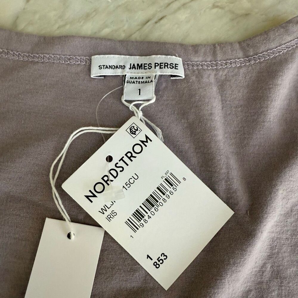 James Perse 100% cotton v-neck tank in iris color size 1/S NWT - Picture 4 of 7